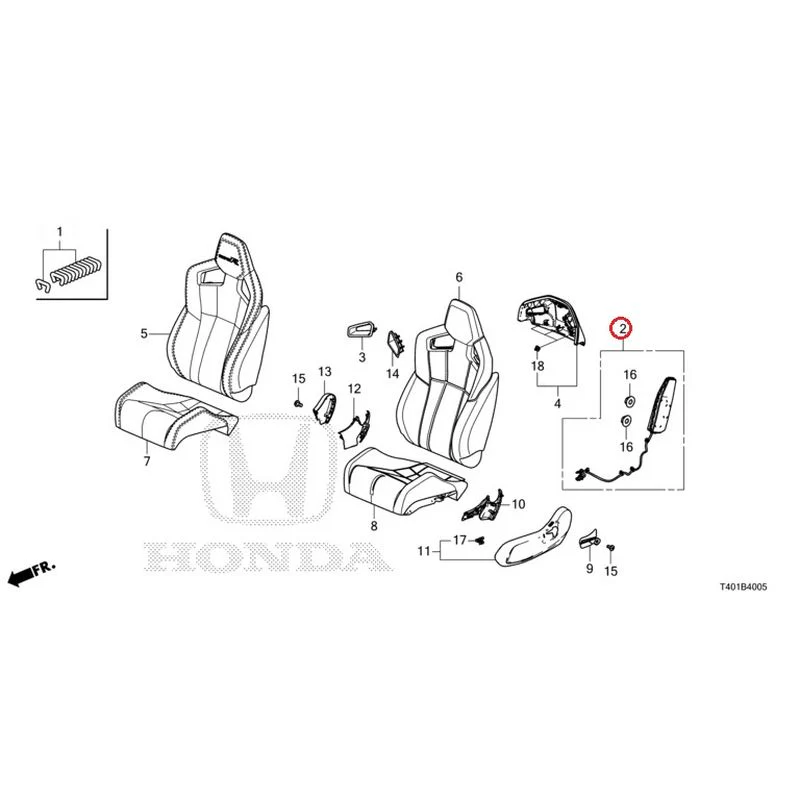 [NEW] JDM HONDA CIVIC FL5 2023 Front Seat (Passenger Side) (Type R) GENUINE OEM - Image 3