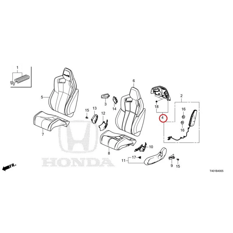 [NEW] JDM HONDA CIVIC FL5 2023 Front Seat (Passenger Side) (Type R) GENUINE OEM - Image 5