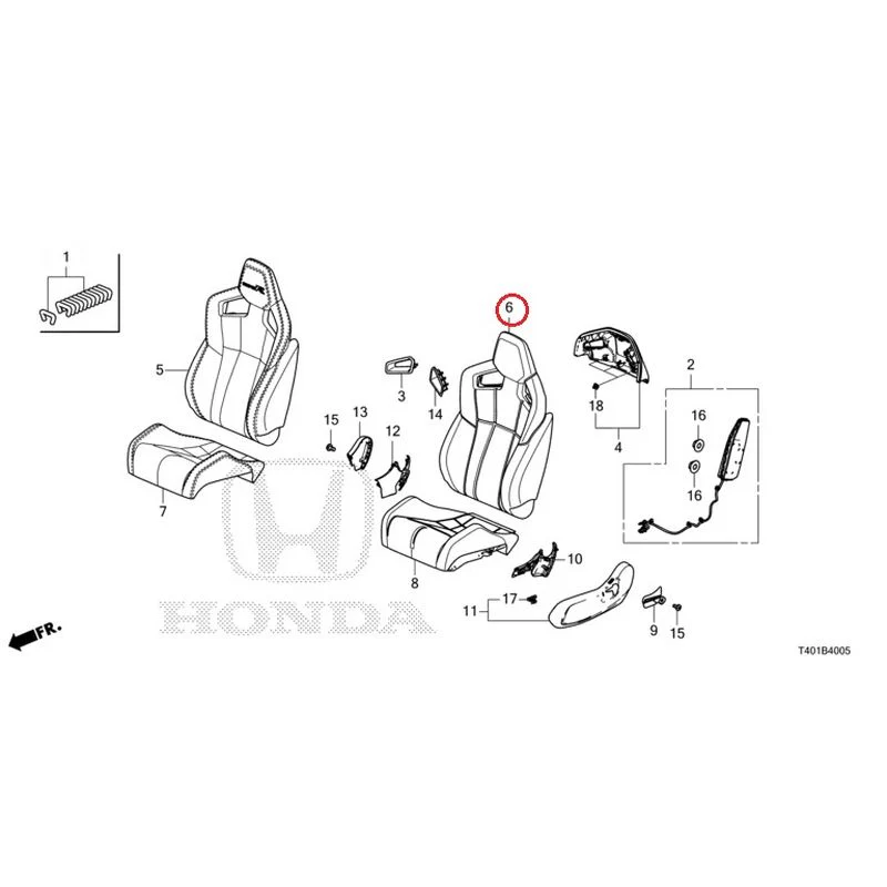 [NEW] JDM HONDA CIVIC FL5 2023 Front Seat (Passenger Side) (Type R) GENUINE OEM - Image 7