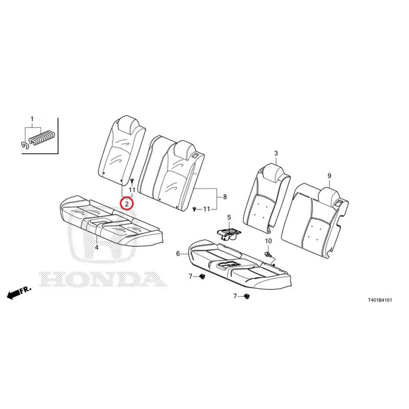[NEW] JDM HONDA CIVIC FL5 2023 Rear Seat (Type R) GENUINE OEM - Image 3
