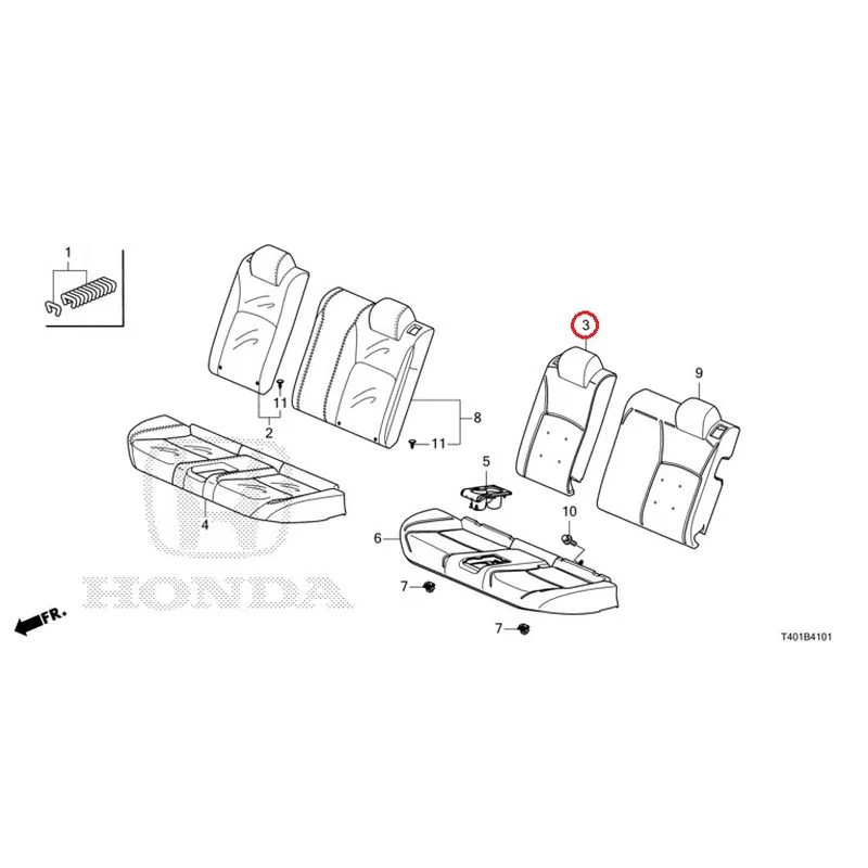 [NEW] JDM HONDA CIVIC FL5 2023 Rear Seat (Type R) GENUINE OEM - Image 4