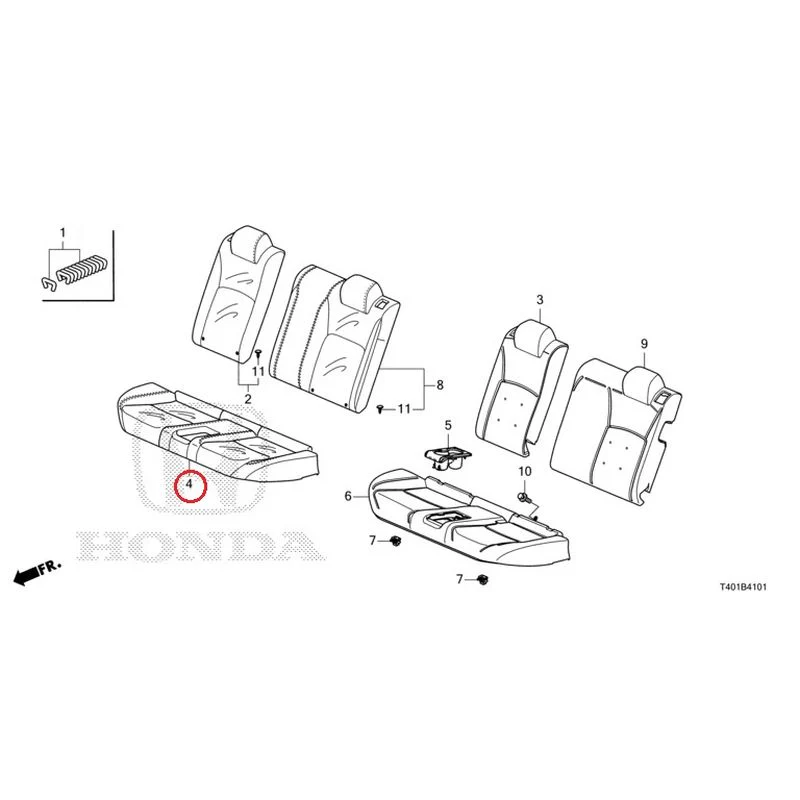 [NEW] JDM HONDA CIVIC FL5 2023 Rear Seat (Type R) GENUINE OEM - Image 5