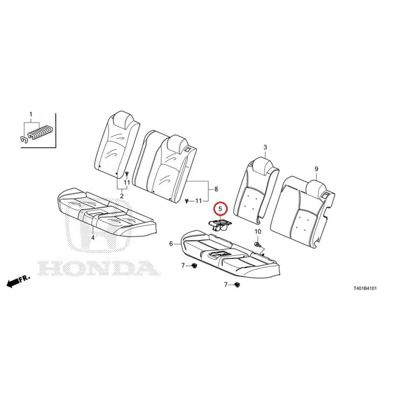 [NEW] JDM HONDA CIVIC FL5 2023 Rear Seat (Type R) GENUINE OEM - Image 6