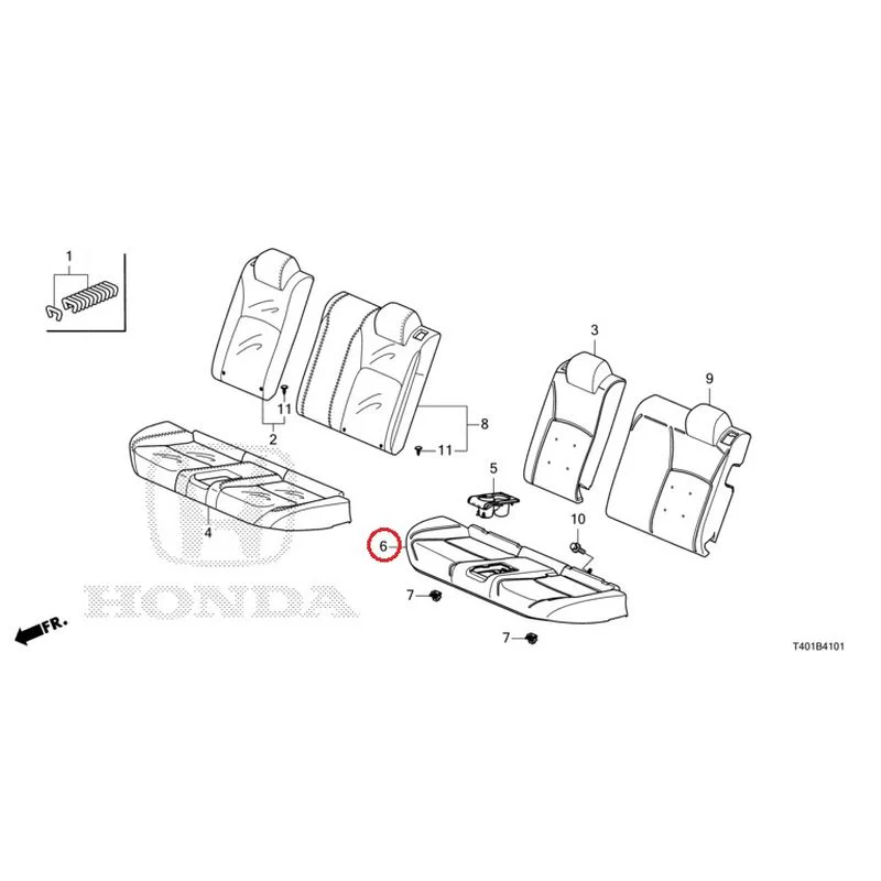 [NEW] JDM HONDA CIVIC FL5 2023 Rear Seat (Type R) GENUINE OEM - Image 7