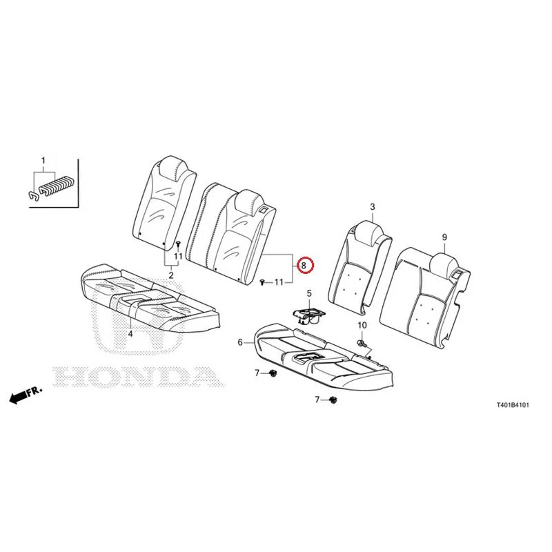 [NEW] JDM HONDA CIVIC FL5 2023 Rear Seat (Type R) GENUINE OEM - Image 9