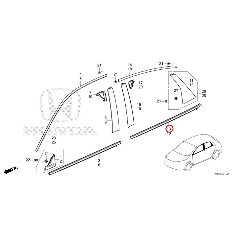 [NEW] JDM HONDA CIVIC FL5 2023 Molding GENUINE OEM - Image 10