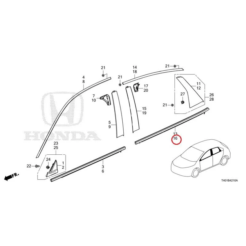 [NEW] JDM HONDA CIVIC FL5 2023 Molding GENUINE OEM - Image 12