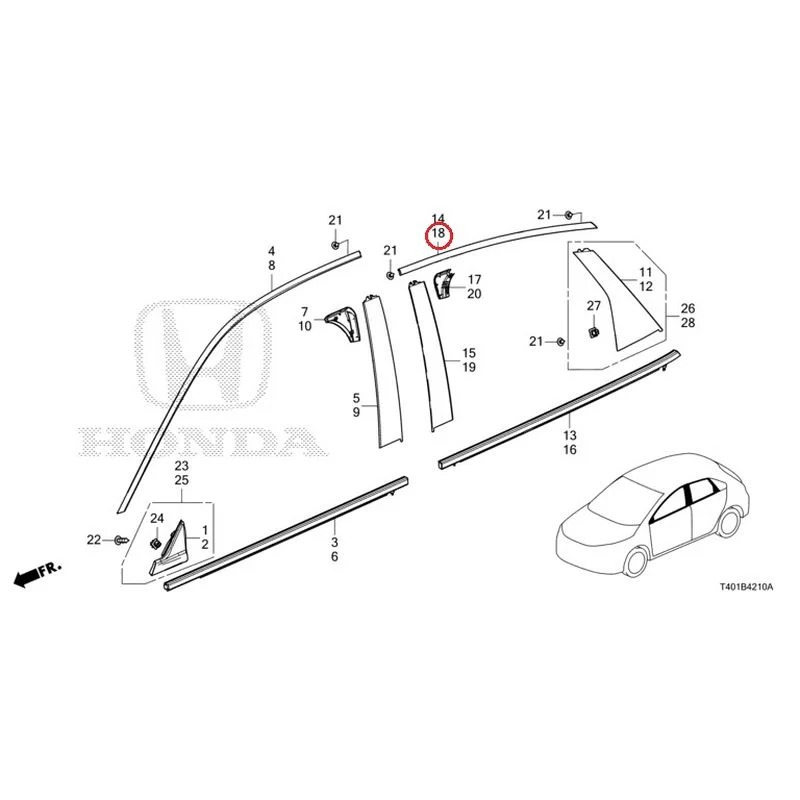 [NEW] JDM HONDA CIVIC FL5 2023 Molding GENUINE OEM - Image 14