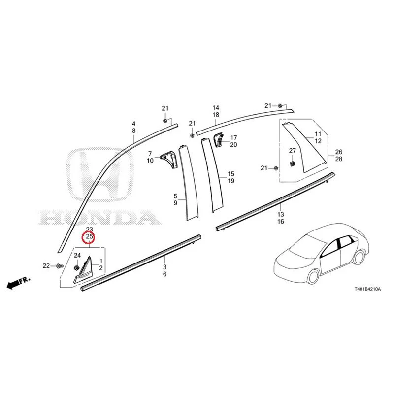[NEW] JDM HONDA CIVIC FL5 2023 Molding GENUINE OEM - Image 21
