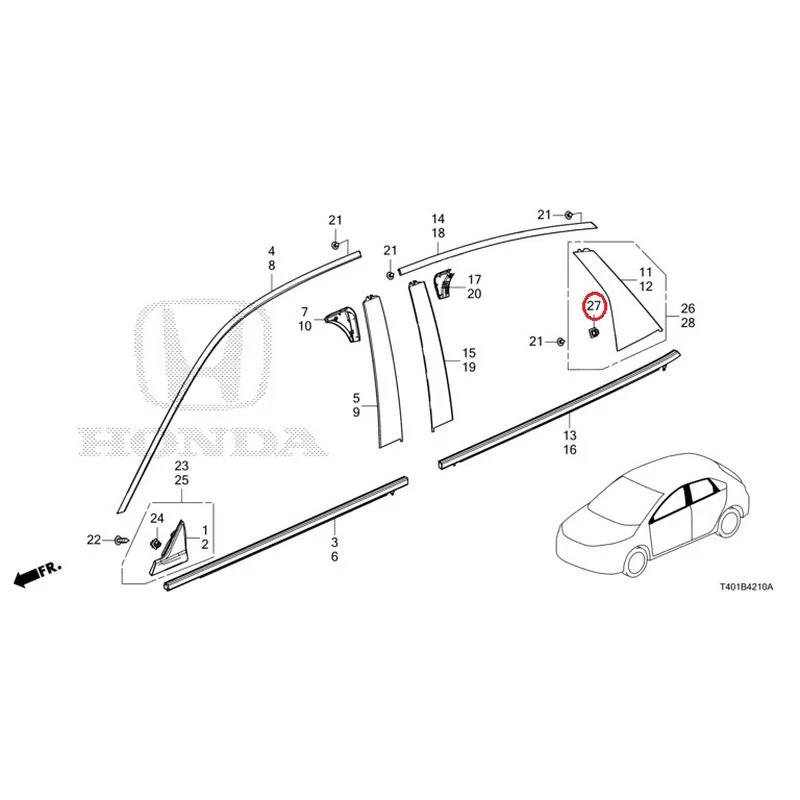 [NEW] JDM HONDA CIVIC FL5 2023 Molding GENUINE OEM - Image 23