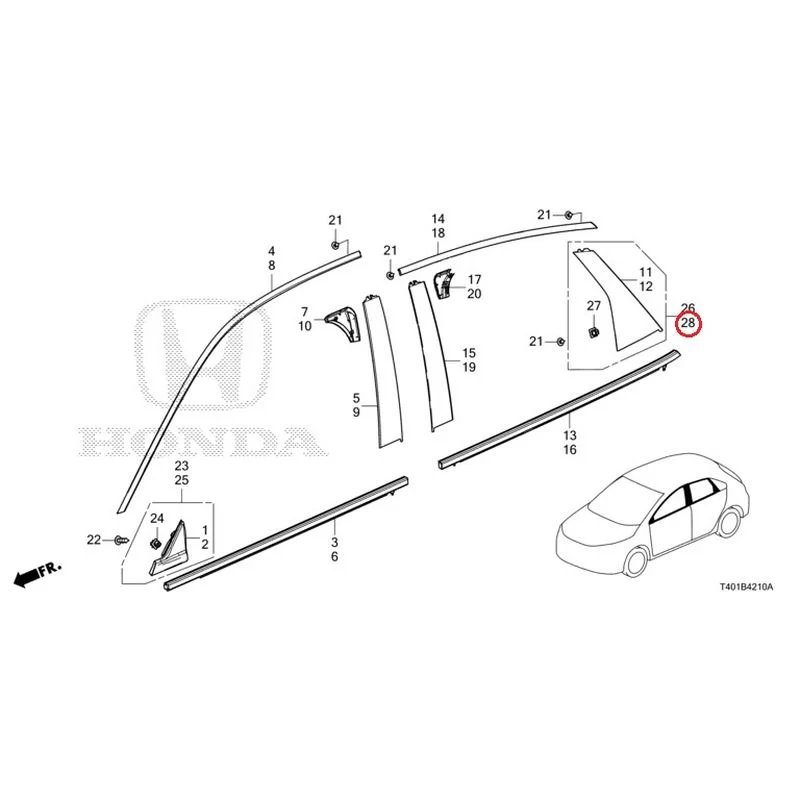 [NEW] JDM HONDA CIVIC FL5 2023 Molding GENUINE OEM - Image 24