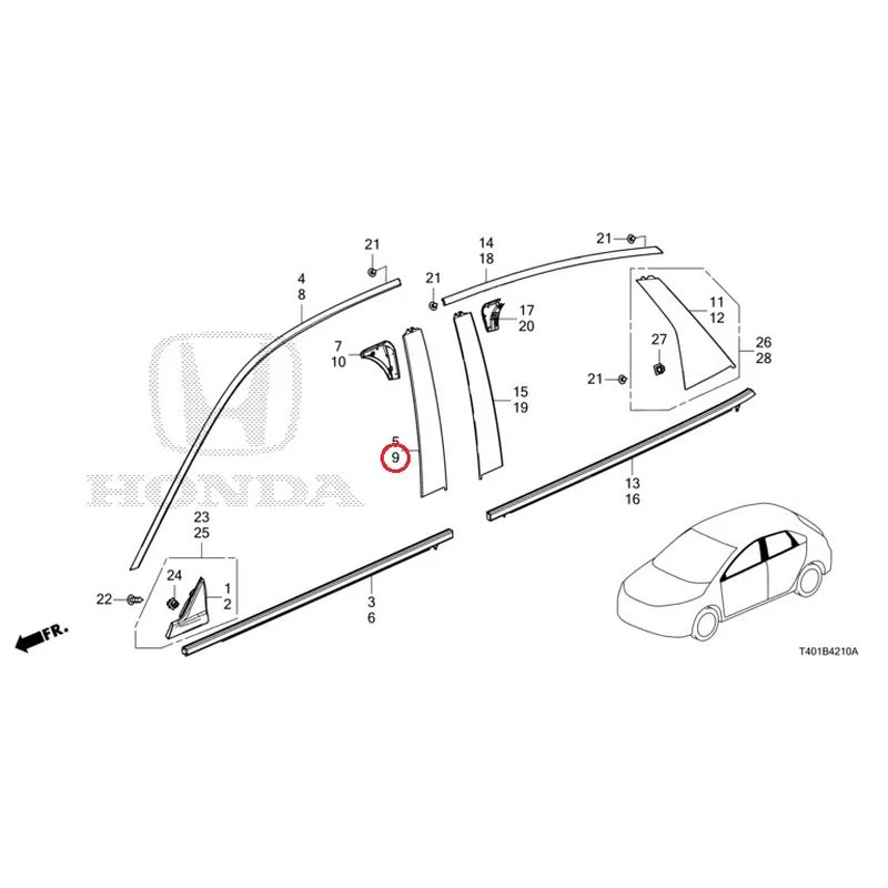 [NEW] JDM HONDA CIVIC FL5 2023 Molding GENUINE OEM - Image 8