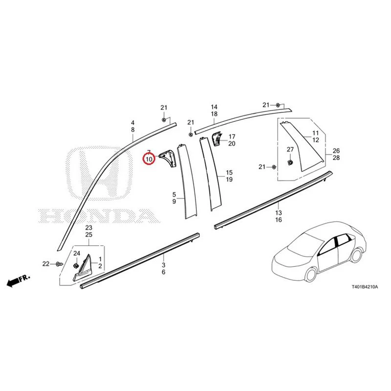 [NEW] JDM HONDA CIVIC FL5 2023 Molding GENUINE OEM - Image 9
