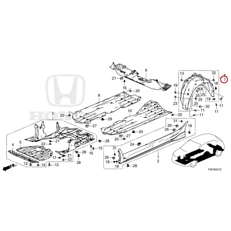 [NEW] JDM HONDA CIVIC FL5 2023 Side Sill Garnish/Under Cover (TYPE R) GENUINE OEM - Image 16