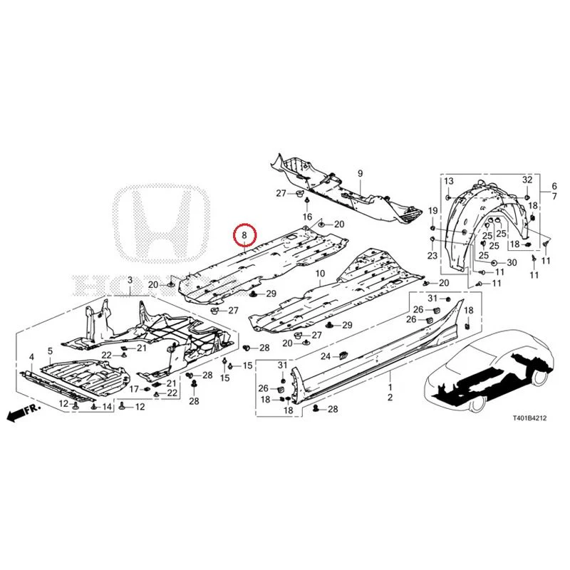 [NEW] JDM HONDA CIVIC FL5 2023 Side Sill Garnish/Under Cover (TYPE R) GENUINE OEM - Image 17