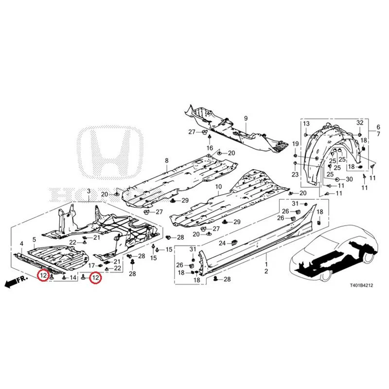 [NEW] JDM HONDA CIVIC FL5 2023 Side Sill Garnish/Under Cover (TYPE R) GENUINE OEM - Image 21
