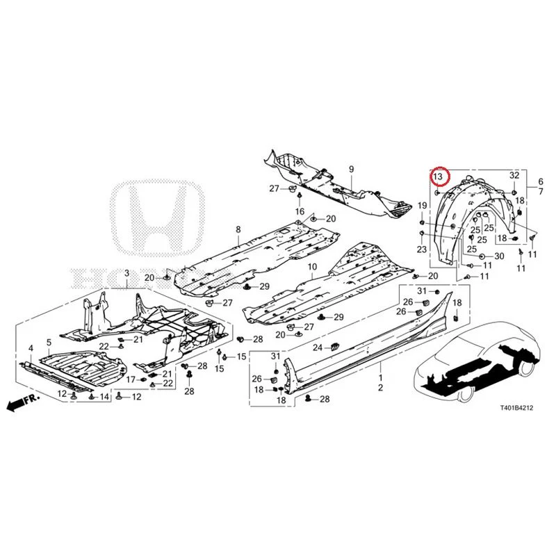 [NEW] JDM HONDA CIVIC FL5 2023 Side Sill Garnish/Under Cover (TYPE R) GENUINE OEM - Image 22