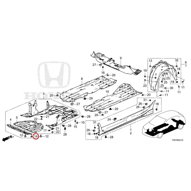 [NEW] JDM HONDA CIVIC FL5 2023 Side Sill Garnish/Under Cover (TYPE R) GENUINE OEM - Image 23