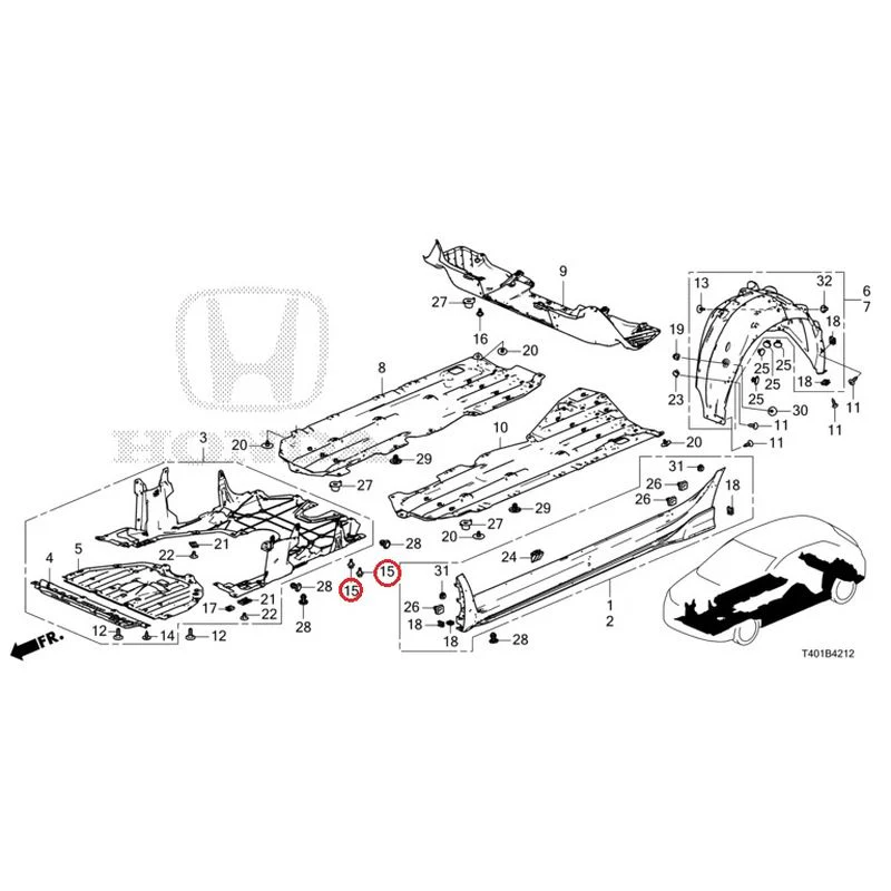 [NEW] JDM HONDA CIVIC FL5 2023 Side Sill Garnish/Under Cover (TYPE R) GENUINE OEM - Image 24