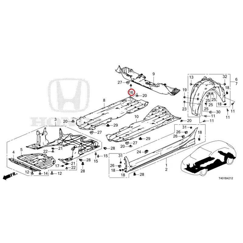 [NEW] JDM HONDA CIVIC FL5 2023 Side Sill Garnish/Under Cover (TYPE R) GENUINE OEM - Image 25
