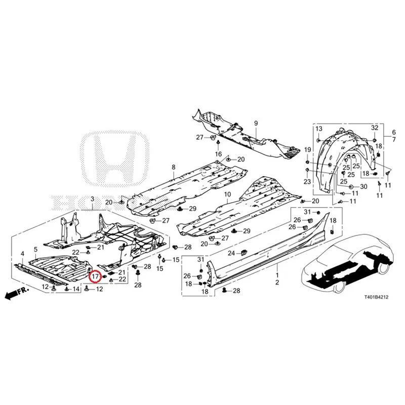 [NEW] JDM HONDA CIVIC FL5 2023 Side Sill Garnish/Under Cover (TYPE R) GENUINE OEM - Image 26
