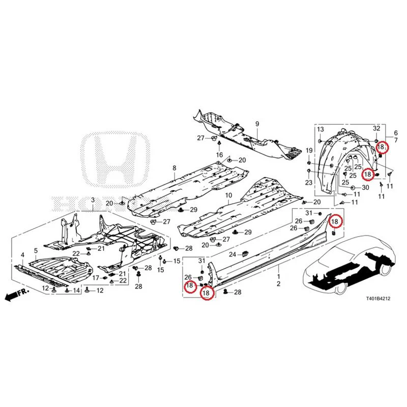 [NEW] JDM HONDA CIVIC FL5 2023 Side Sill Garnish/Under Cover (TYPE R) GENUINE OEM - Image 27