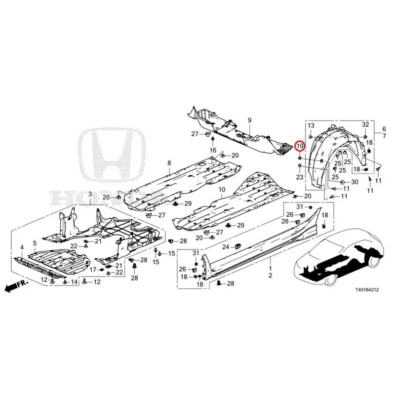 [NEW] JDM HONDA CIVIC FL5 2023 Side Sill Garnish/Under Cover (TYPE R) GENUINE OEM - Image 28