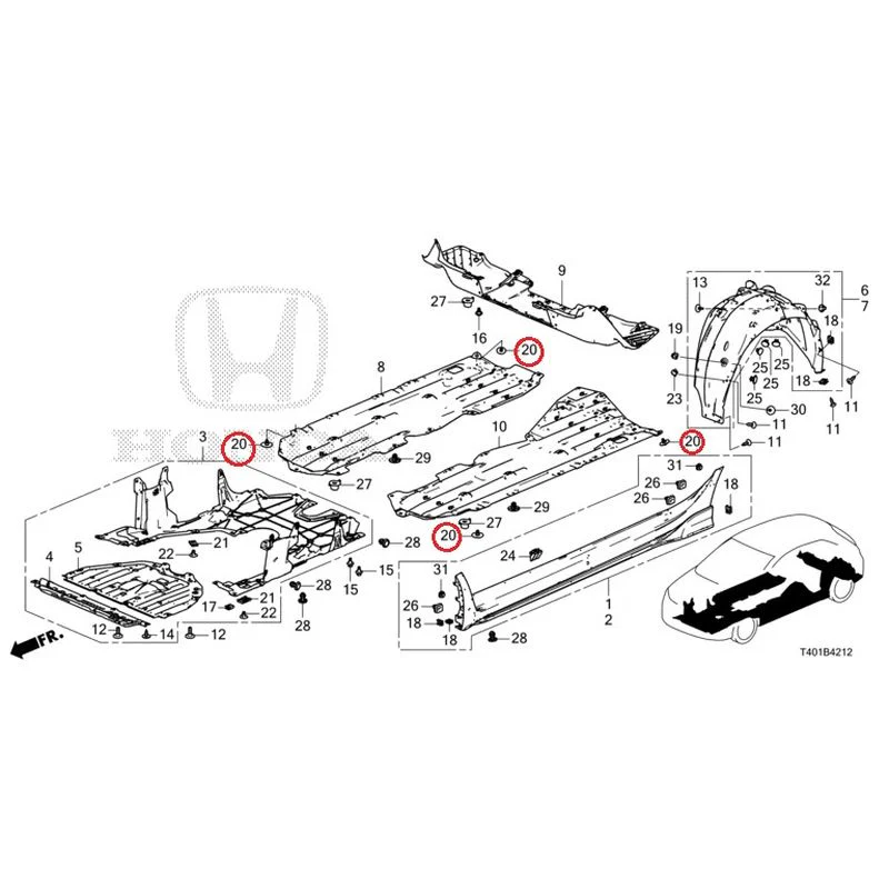 [NEW] JDM HONDA CIVIC FL5 2023 Side Sill Garnish/Under Cover (TYPE R) GENUINE OEM - Image 29