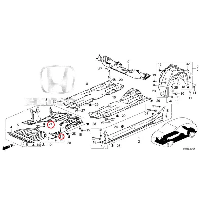 [NEW] JDM HONDA CIVIC FL5 2023 Side Sill Garnish/Under Cover (TYPE R) GENUINE OEM - Image 30