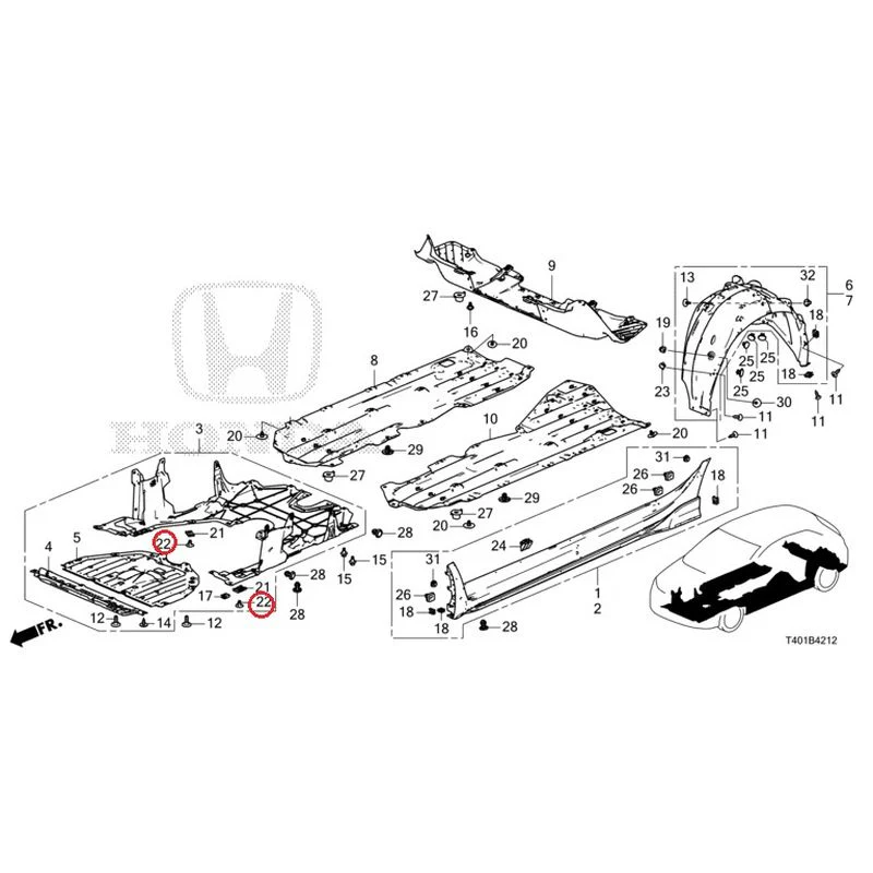 [NEW] JDM HONDA CIVIC FL5 2023 Side Sill Garnish/Under Cover (TYPE R) GENUINE OEM - Image 31