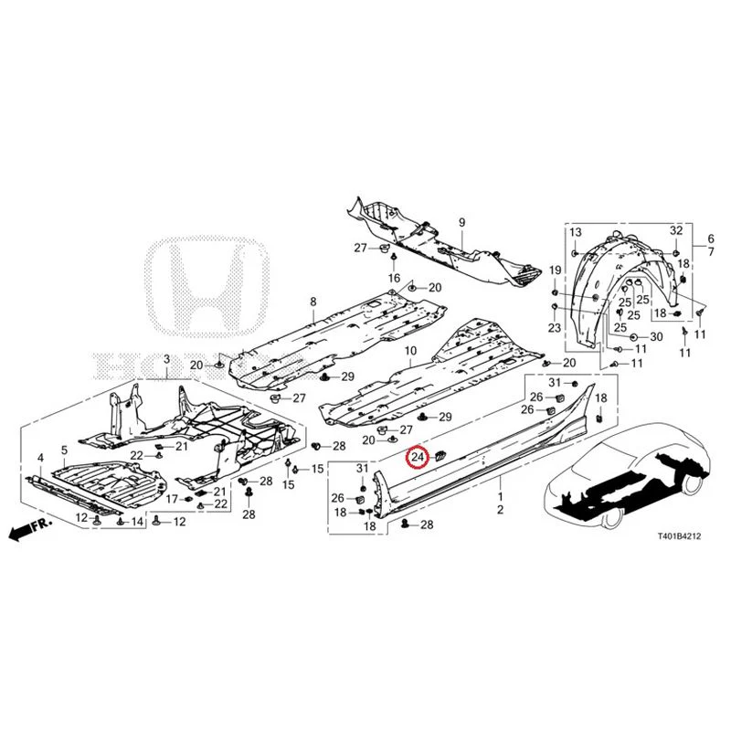 [NEW] JDM HONDA CIVIC FL5 2023 Side Sill Garnish/Under Cover (TYPE R) GENUINE OEM - Image 33