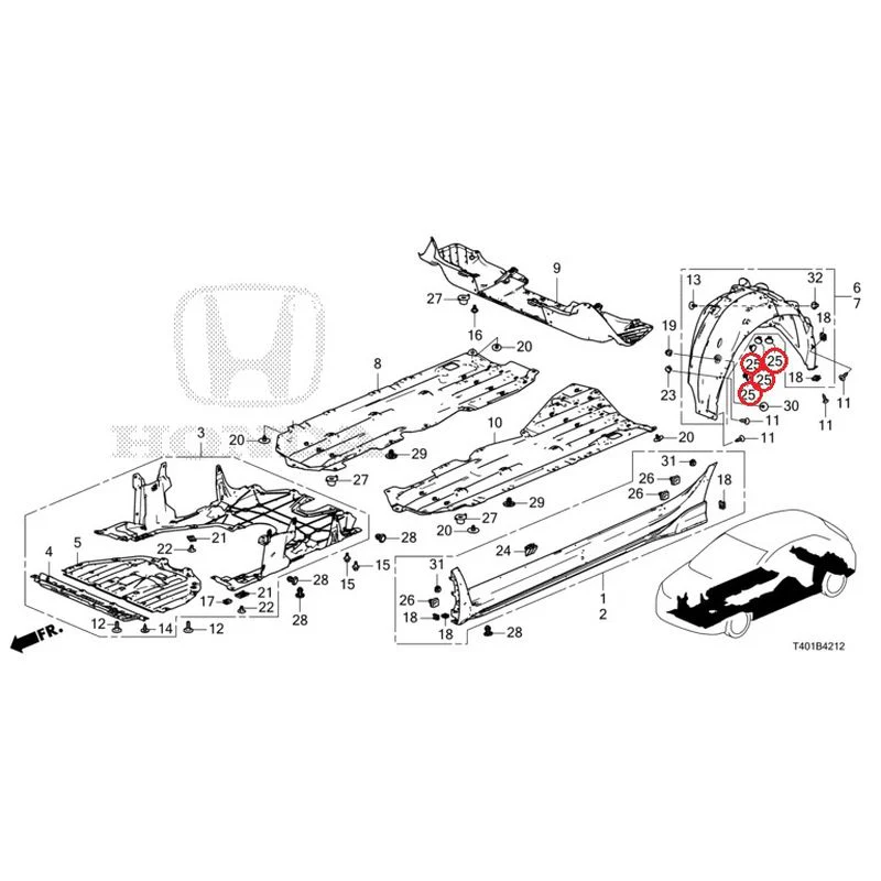 [NEW] JDM HONDA CIVIC FL5 2023 Side Sill Garnish/Under Cover (TYPE R) GENUINE OEM - Image 34