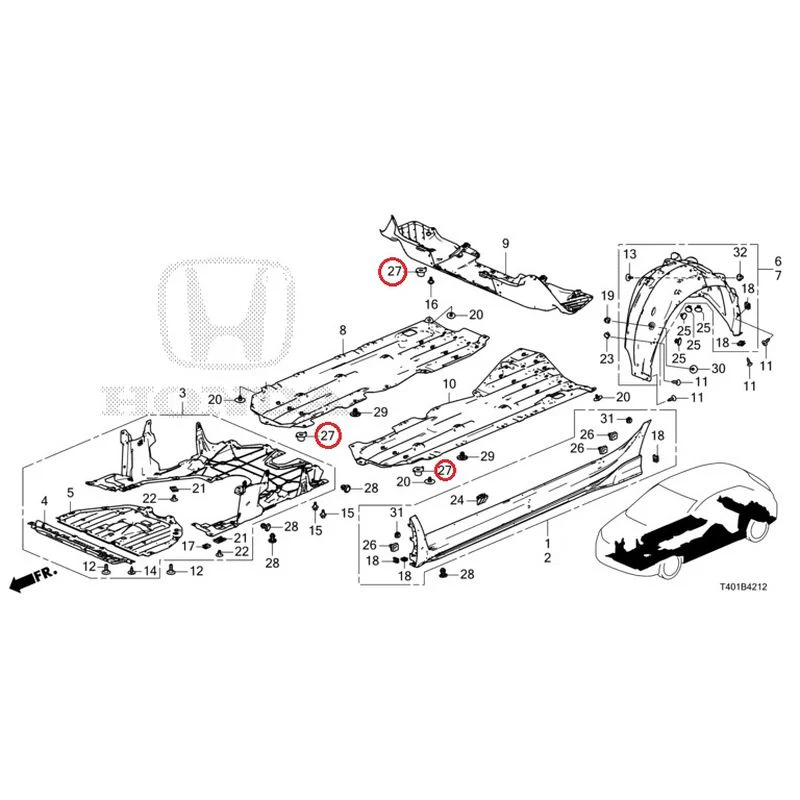 [NEW] JDM HONDA CIVIC FL5 2023 Side Sill Garnish/Under Cover (TYPE R) GENUINE OEM - Image 36