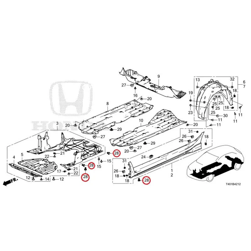 [NEW] JDM HONDA CIVIC FL5 2023 Side Sill Garnish/Under Cover (TYPE R) GENUINE OEM - Image 37