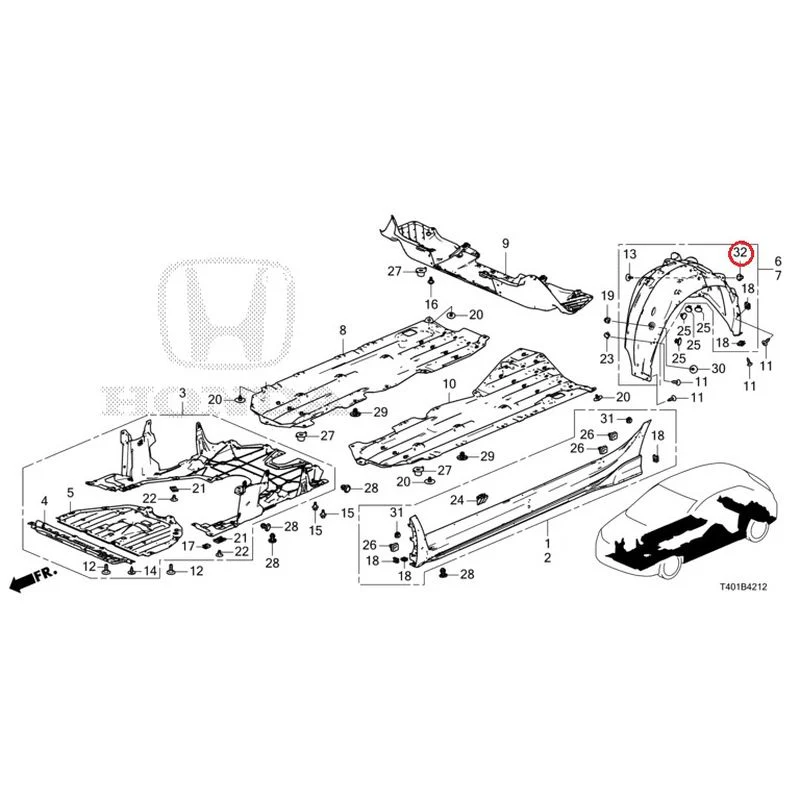 [NEW] JDM HONDA CIVIC FL5 2023 Side Sill Garnish/Under Cover (TYPE R) GENUINE OEM - Image 41