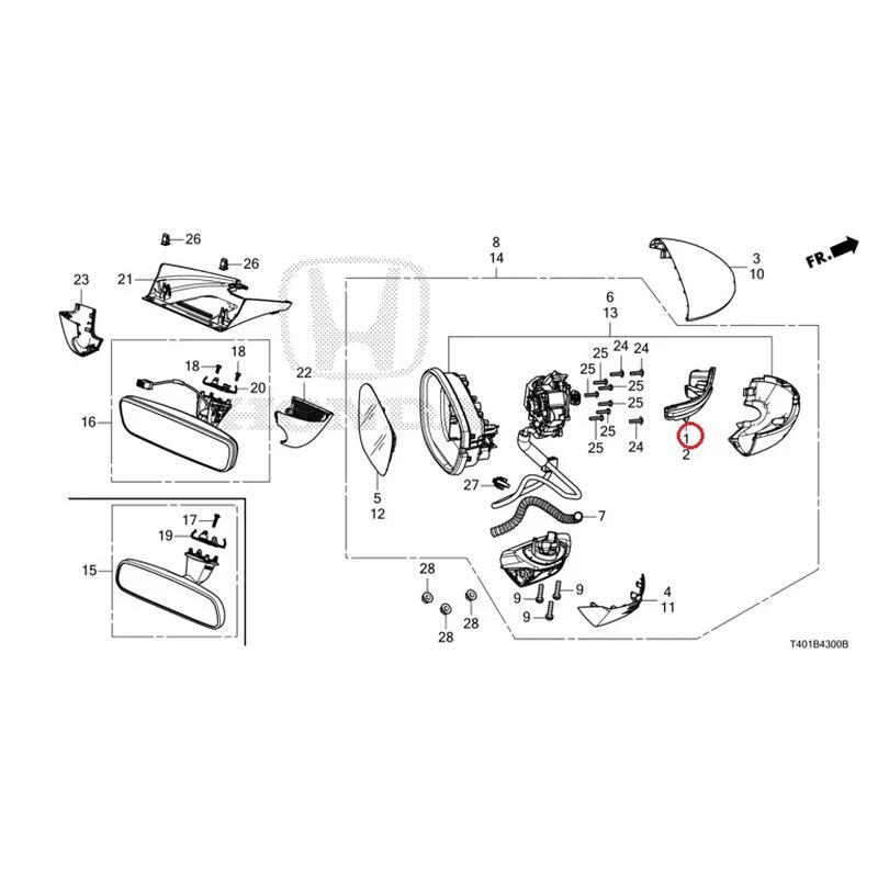 [NEW] JDM HONDA CIVIC FL5 2023 Mirrors GENUINE OEM - Image 2