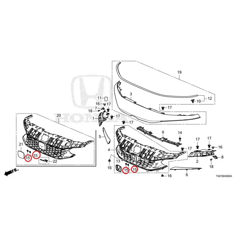 [NEW] JDM HONDA CIVIC FL5 2023 Front Grill GENUINE OEM - Image 11