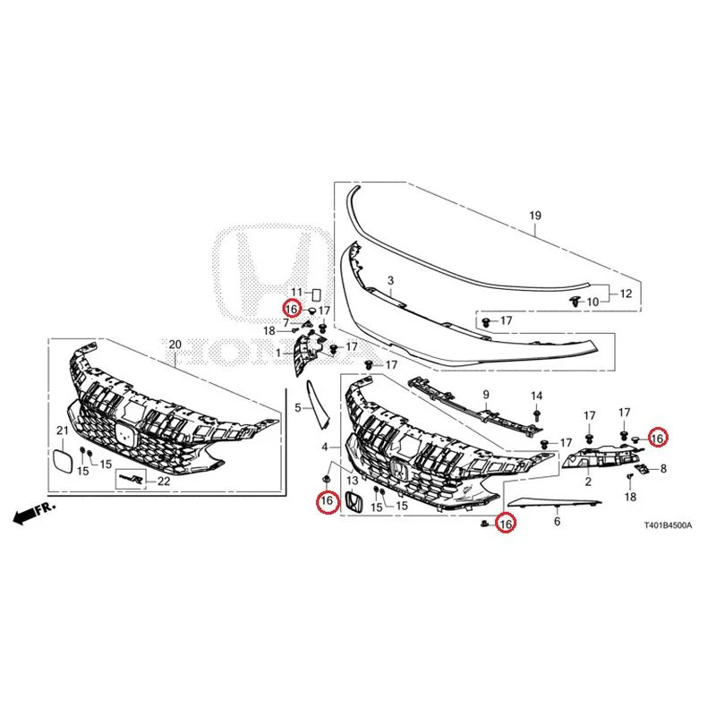 [NEW] JDM HONDA CIVIC FL5 2023 Front Grill GENUINE OEM - Image 12