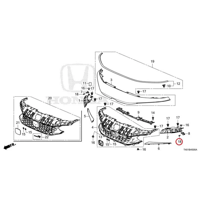 [NEW] JDM HONDA CIVIC FL5 2023 Front Grill GENUINE OEM - Image 14
