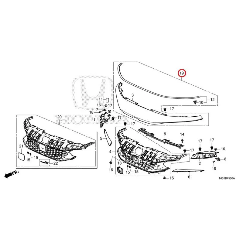 [NEW] JDM HONDA CIVIC FL5 2023 Front Grill GENUINE OEM - Image 16