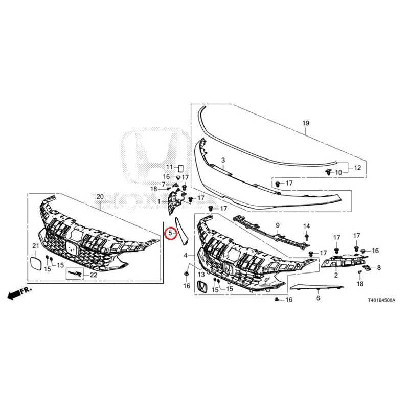 [NEW] JDM HONDA CIVIC FL5 2023 Front Grill GENUINE OEM - Image 2
