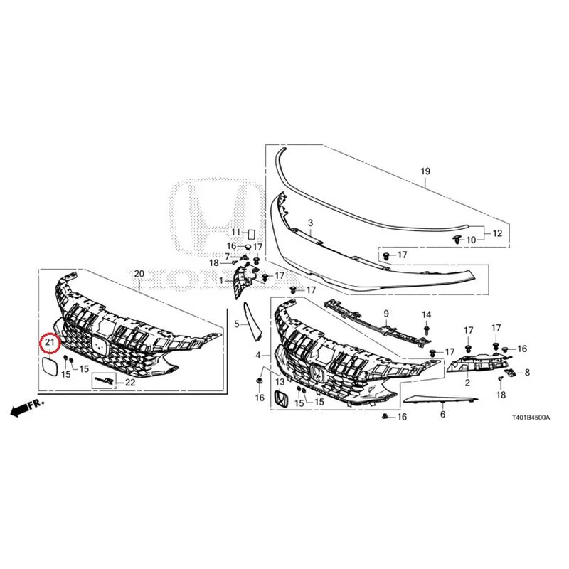 [NEW] JDM HONDA CIVIC FL5 2023 Front Grill GENUINE OEM - Image 21