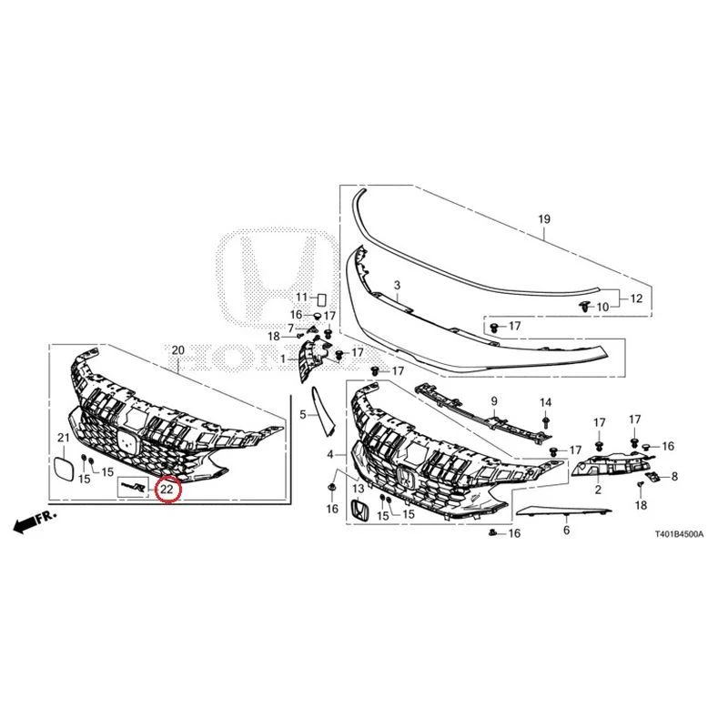 [NEW] JDM HONDA CIVIC FL5 2023 Front Grill GENUINE OEM - Image 22