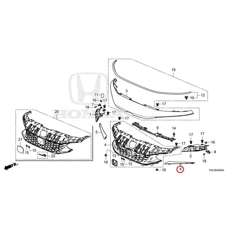[NEW] JDM HONDA CIVIC FL5 2023 Front Grill GENUINE OEM - Image 3