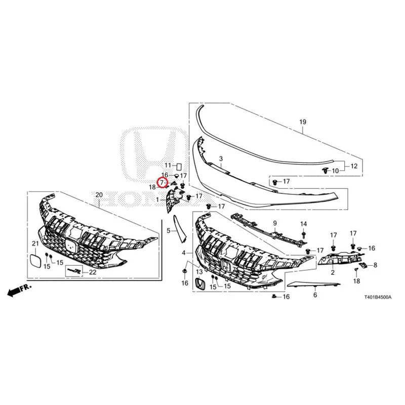 [NEW] JDM HONDA CIVIC FL5 2023 Front Grill GENUINE OEM - Image 4