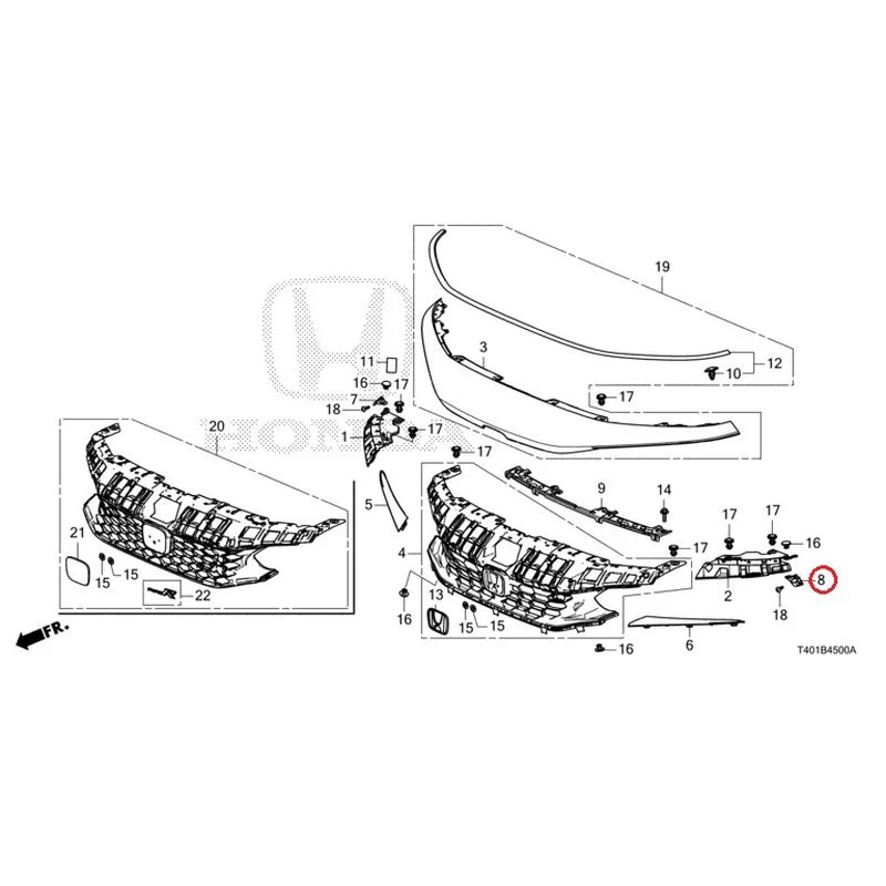 [NEW] JDM HONDA CIVIC FL5 2023 Front Grill GENUINE OEM - Image 5