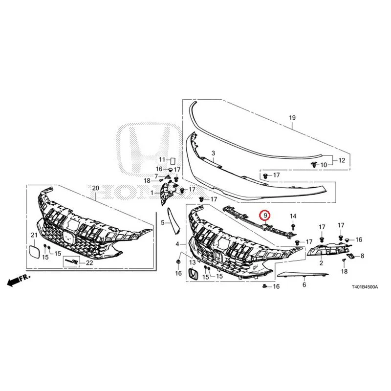 [NEW] JDM HONDA CIVIC FL5 2023 Front Grill GENUINE OEM - Image 6
