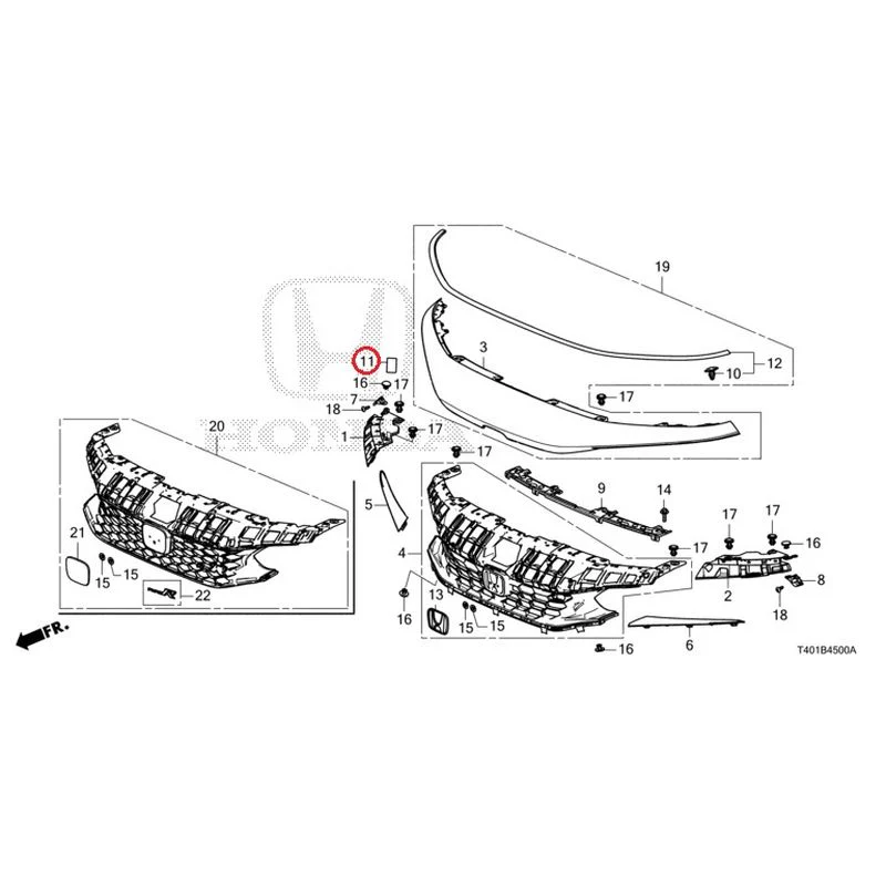 [NEW] JDM HONDA CIVIC FL5 2023 Front Grill GENUINE OEM - Image 8