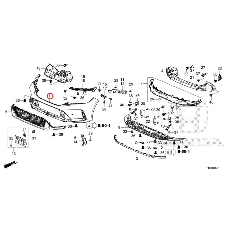 [NEW] JDM HONDA CIVIC FL5 2023 Front Bumper (Type R) GENUINE OEM - Image 3