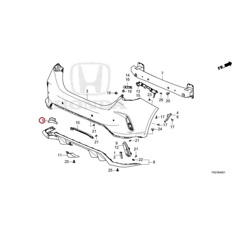 [NEW] JDM HONDA CIVIC FL5 2023 Rear Bumper (Type R) GENUINE OEM - Image 10